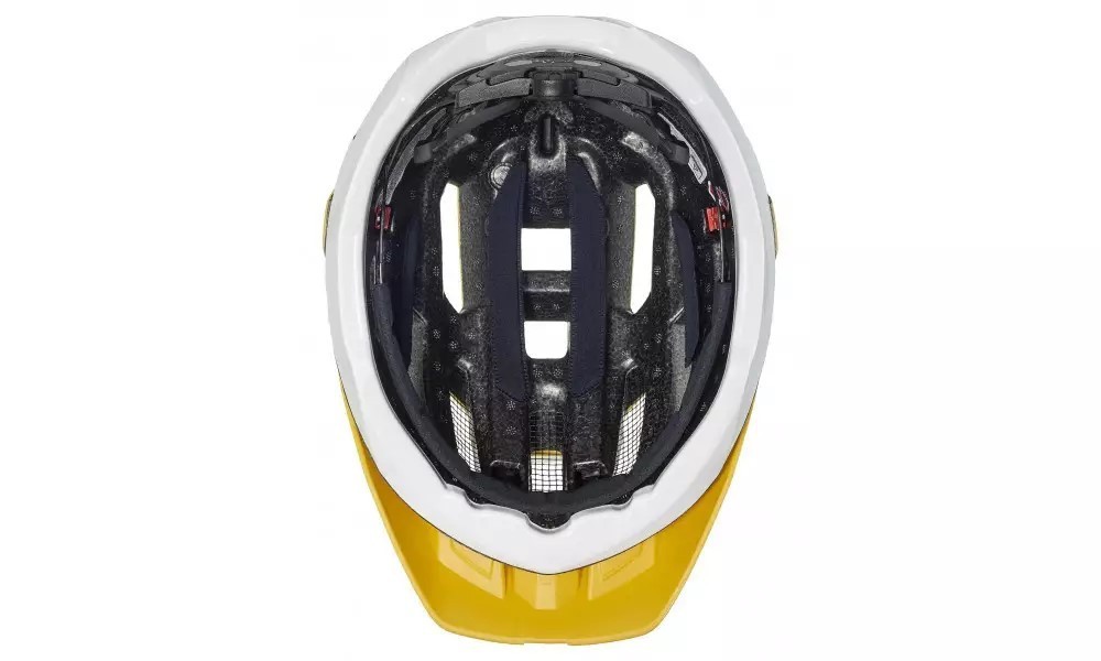 Kask rowerowy Uvex Quatro CC - żółto-biały