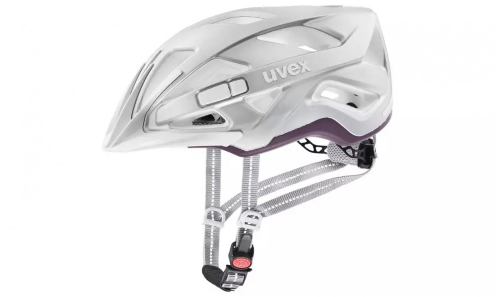 Kask rowerowy Uvex City Active  - srebrno-fioletowy