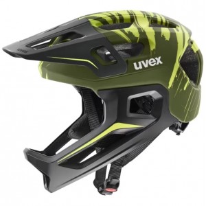 Kask rowerowy UVEX React Jr. Fullface - ciemnooliwkowy 1