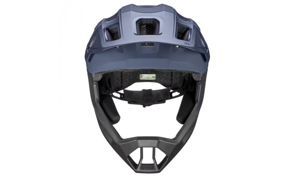 Kask rowerowy UVEX React Jr. Fullface - ciemnoniebieski