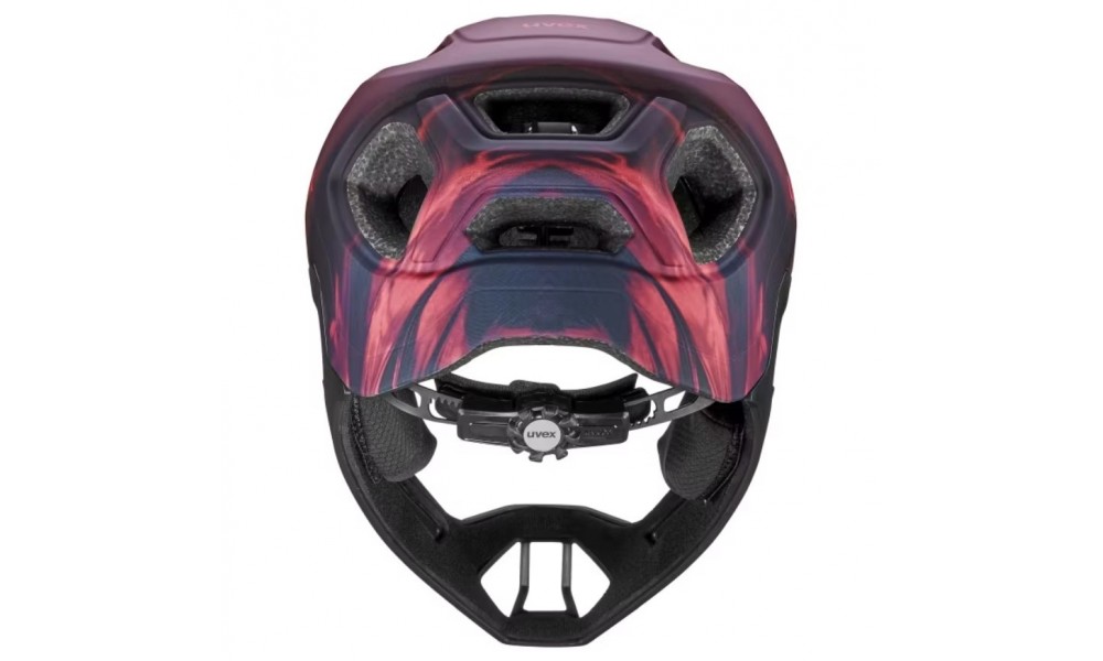 Kask rowerowy UVEX React Jr. Fullface - bordowy
