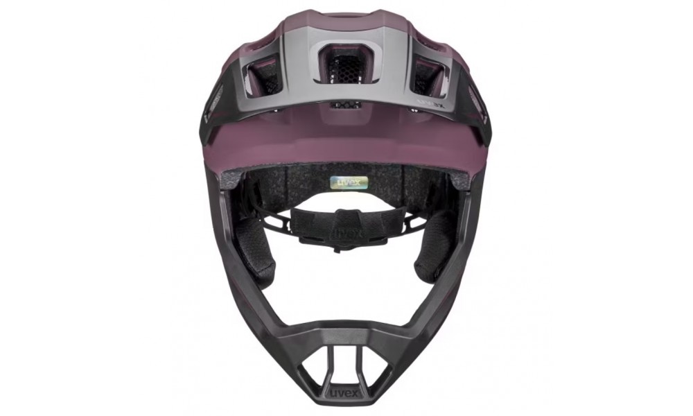 Kask rowerowy UVEX React Jr. Fullface - bordowy