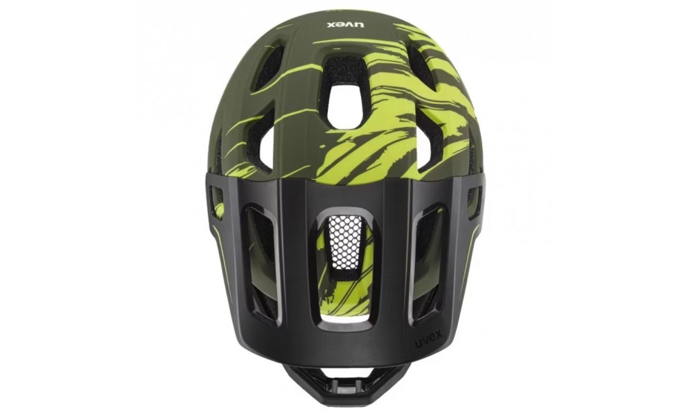 Kask rowerowy UVEX React Jr. Fullface - ciemnooliwkowy