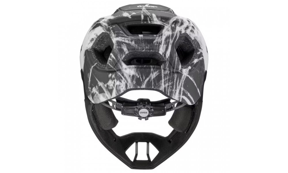 Kask rowerowy UVEX React Jr. Fullface - czarno-biały