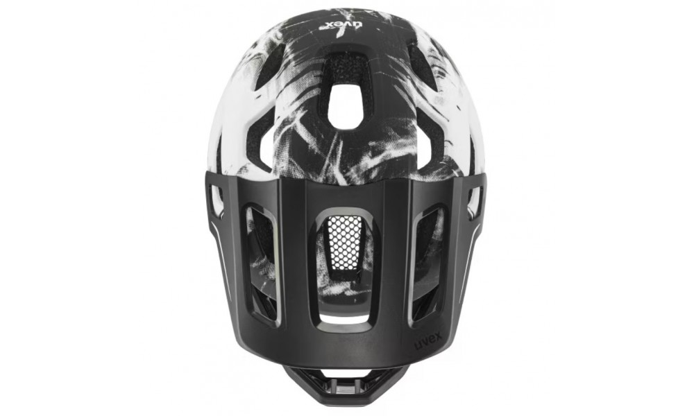 Kask rowerowy UVEX React Jr. Fullface - czarno-biały