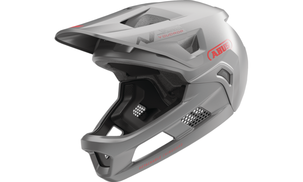 Kask dziecięcy Abus YouDrop FF Full Face MTB - srebrny