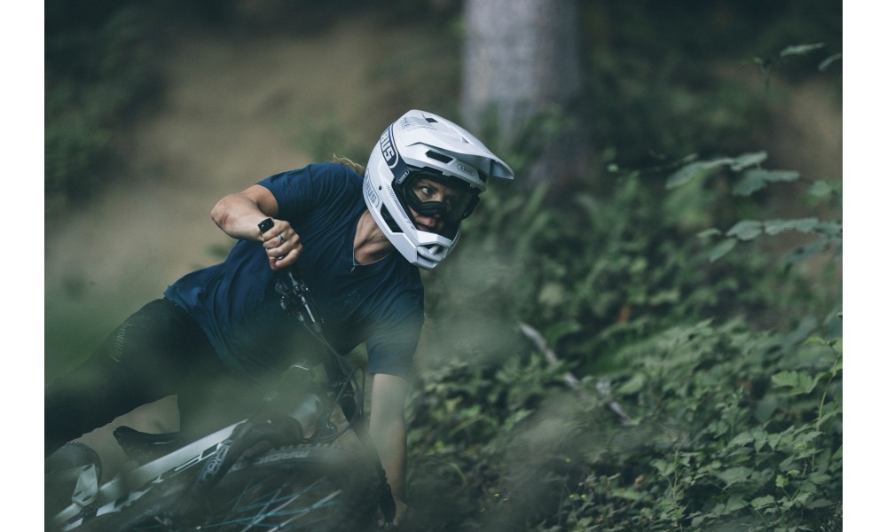 Kask rowerowy Abus HiDrop Full Face MTB - granatowy