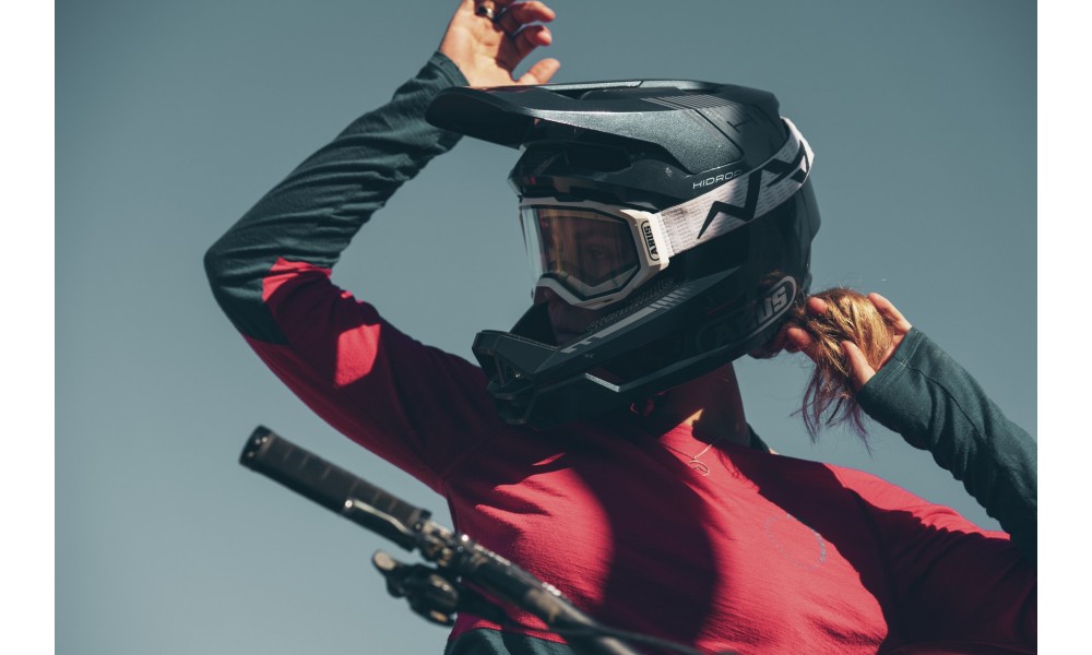 Kask rowerowy Abus HiDrop Full Face MTB - granatowy