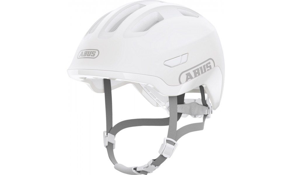 Kask rowerowy Abus Smiley 3.0 LED ACE - biały