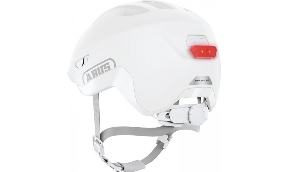 Kask rowerowy Abus Smiley 3.0 LED ACE - biały