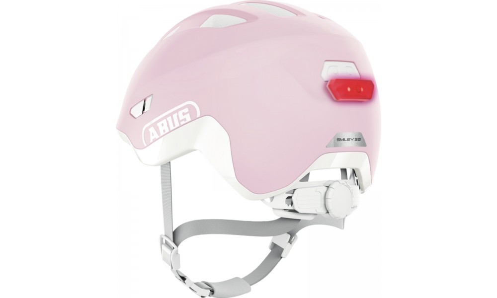Kask rowerowy Abus Smiley 3.0 LED ACE - różowy