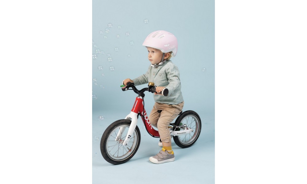 Kask rowerowy Abus Smiley 3.0 LED ACE - różowy