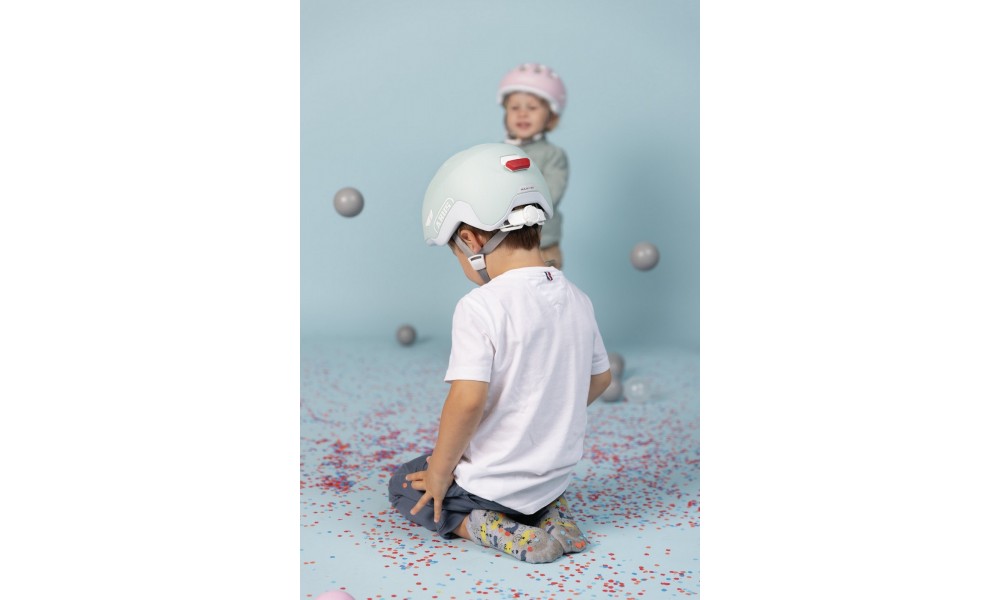 Kask rowerowy Abus Smiley 3.0 LED ACE - lawendowy