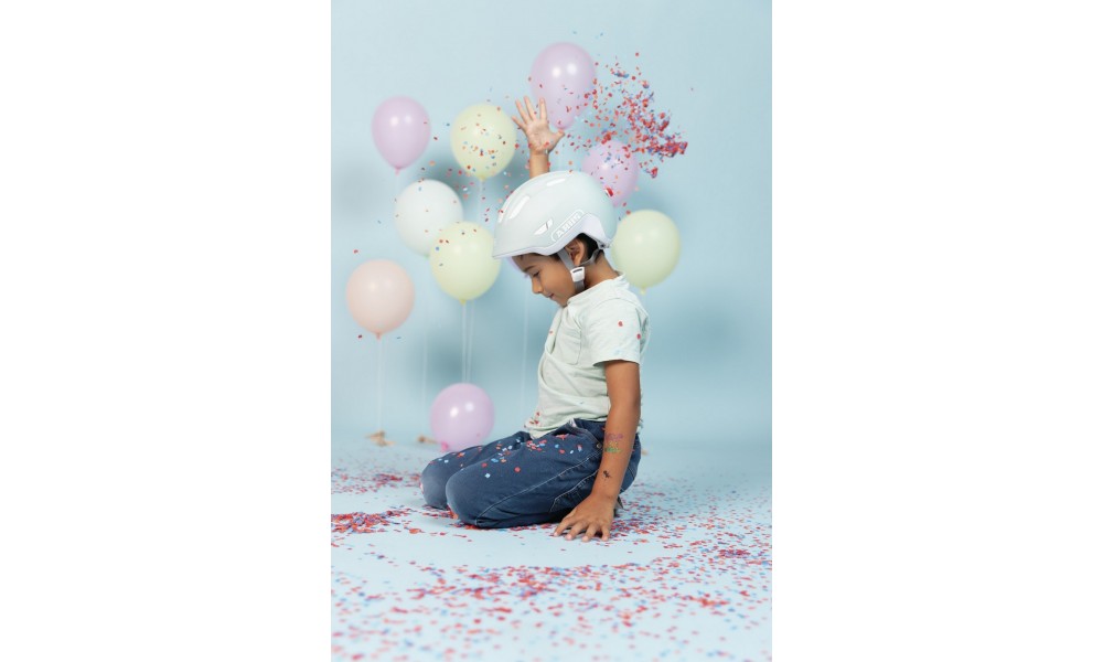 Kask rowerowy Abus Smiley 3.0 LED ACE - lawendowy