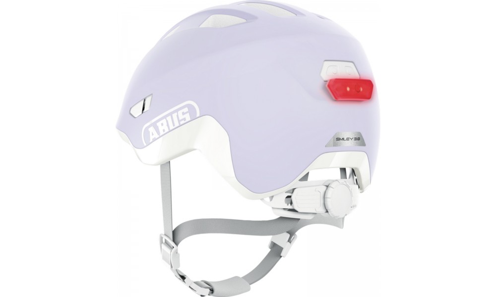 Kask rowerowy Abus Smiley 3.0 LED ACE - lawendowy