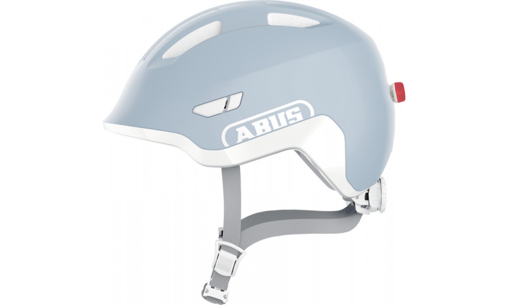 Kask rowerowy Abus Smiley 3.0 LED ACE - błękitno-biały
