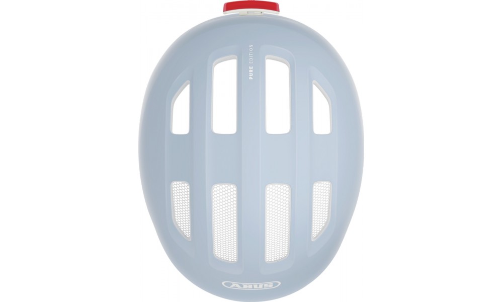 Kask rowerowy Abus Smiley 3.0 LED ACE - błękitno-biały