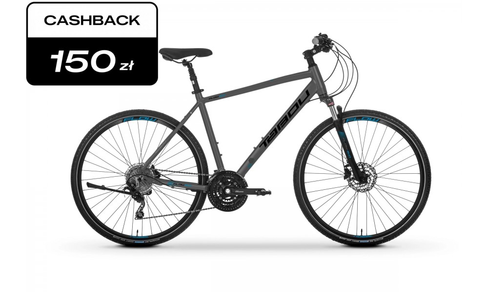 Rower crossowy TABOU FLOW 5.0 2025 - szaro-niebieski