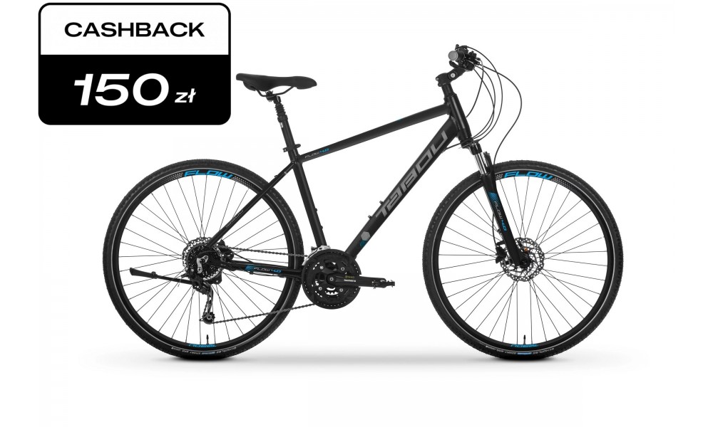 Rower crossowy TABOU FLOW 4.0 2025 - czarno-niebieski