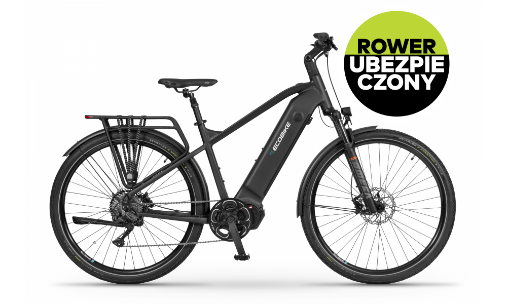 Rower trekkingowy elektryczny Ecobike MX500 Graphite - grafitowy