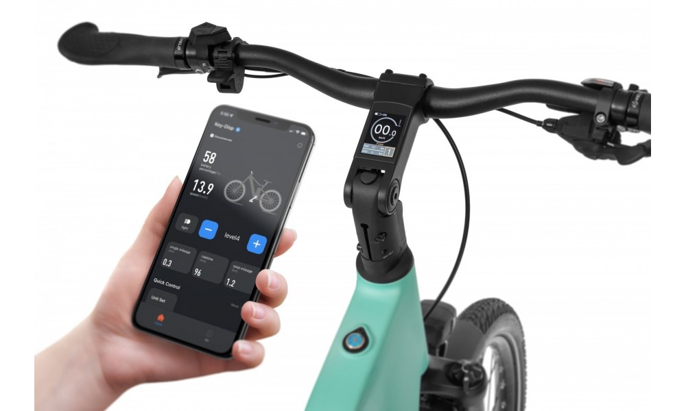 Rower trekkingowy elektryczny Ecobike LX500 Mint - miętowy