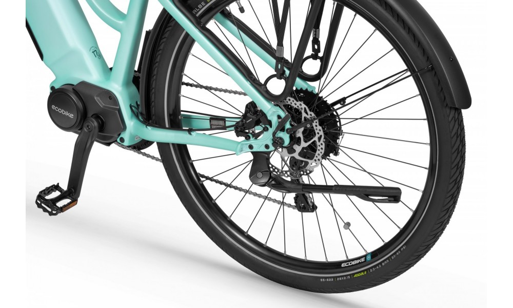 Rower trekkingowy elektryczny Ecobike LX500 Mint - miętowy