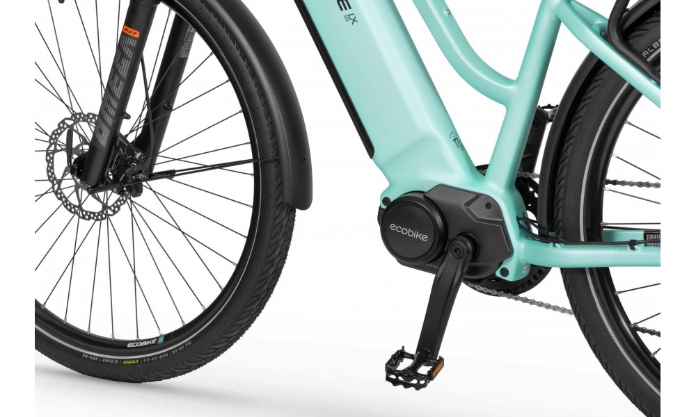 Rower trekkingowy elektryczny Ecobike LX500 Mint - miętowy