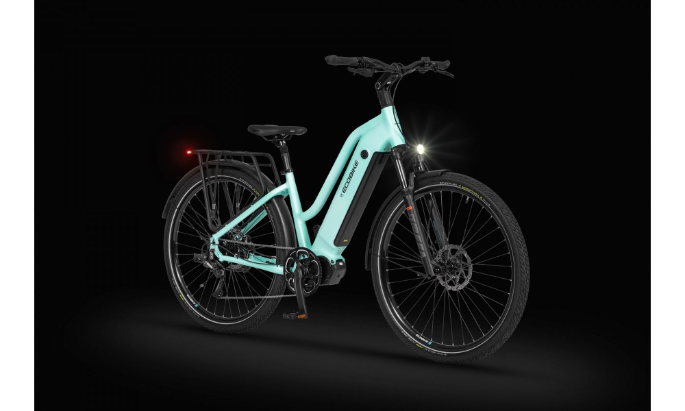 Rower trekkingowy elektryczny Ecobike LX500 Mint - miętowy