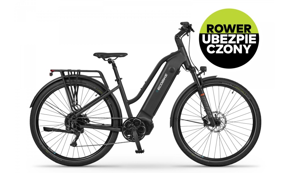 Rower trekkingowy elektryczny Ecobike LX500 Graphite - grafitowy