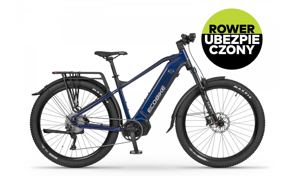 Rower górski elektryczny Ecobike RX500 Blue SUV - niebiesko-czarny