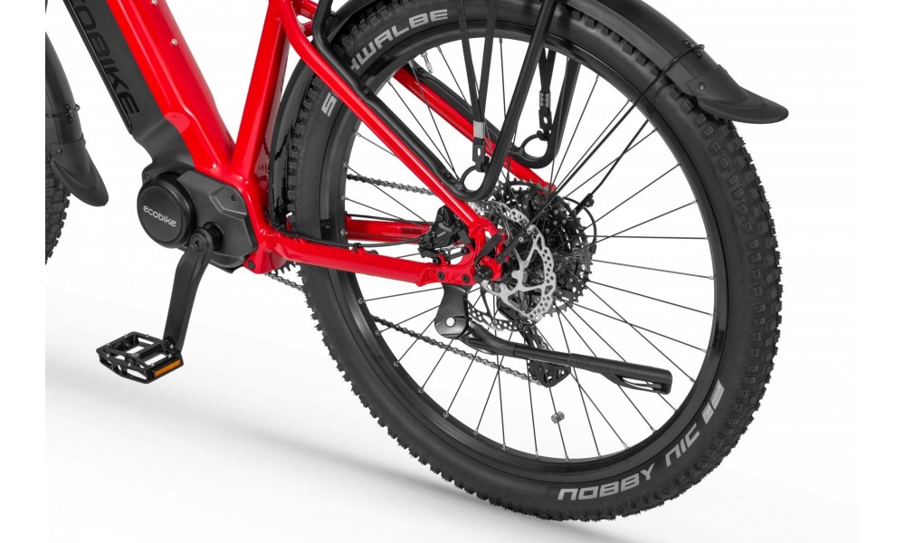 Rower górski elektryczny Ecobike RX500 Black Red SUV - czarno-czerwony