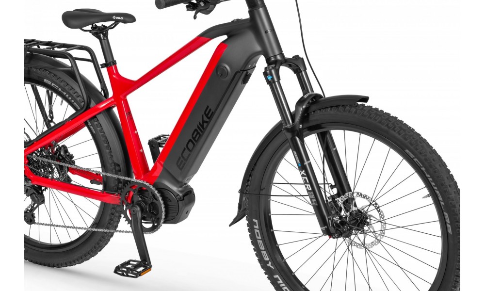 Rower górski elektryczny Ecobike RX500 Black Red SUV - czarno-czerwony