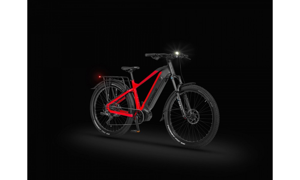 Rower górski elektryczny Ecobike RX500 Black Red SUV - czarno-czerwony