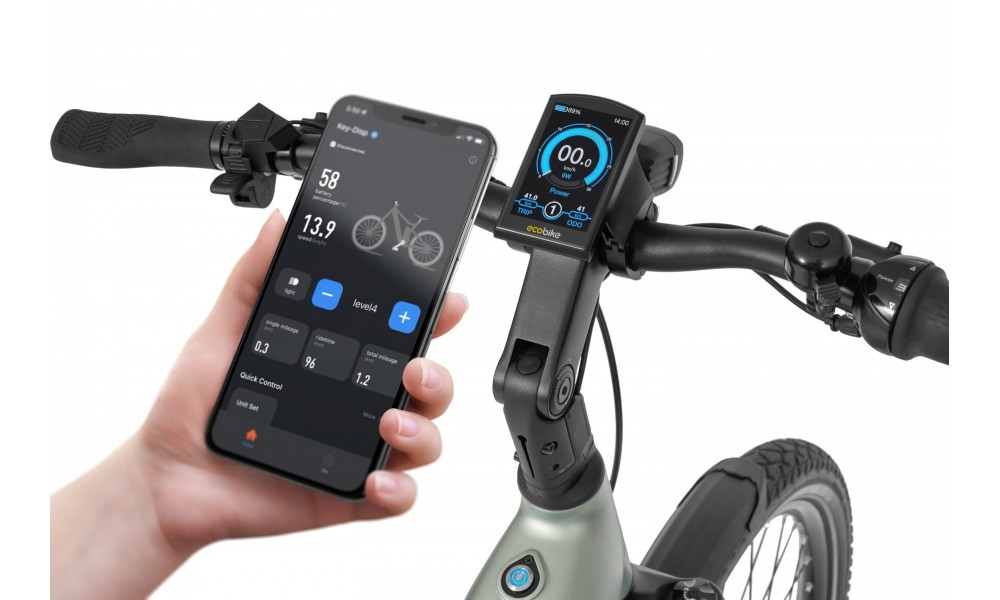 Rower miejski elektryczny Ecobike LX400 Arctic Silver - srebrny