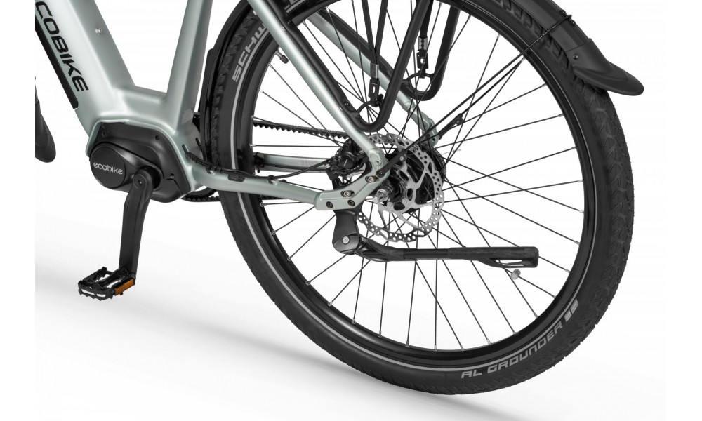 Rower miejski elektryczny Ecobike LX400 Arctic Silver - srebrny