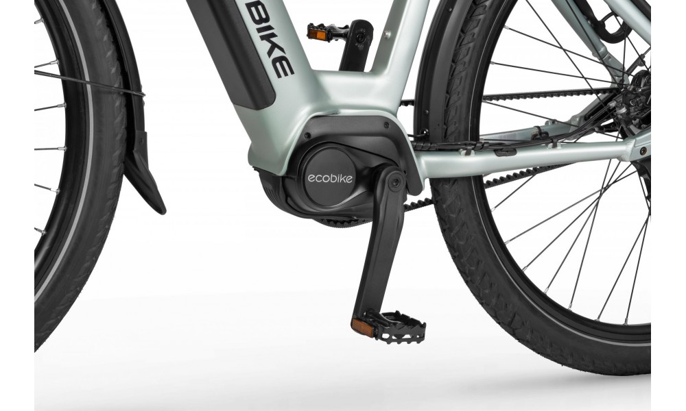 Rower miejski elektryczny Ecobike LX400 Arctic Silver - srebrny