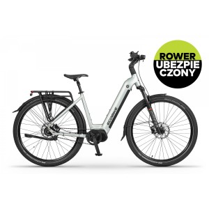 Rower miejski elektryczny Ecobike LX400 Arctic Silver - srebrny 1
