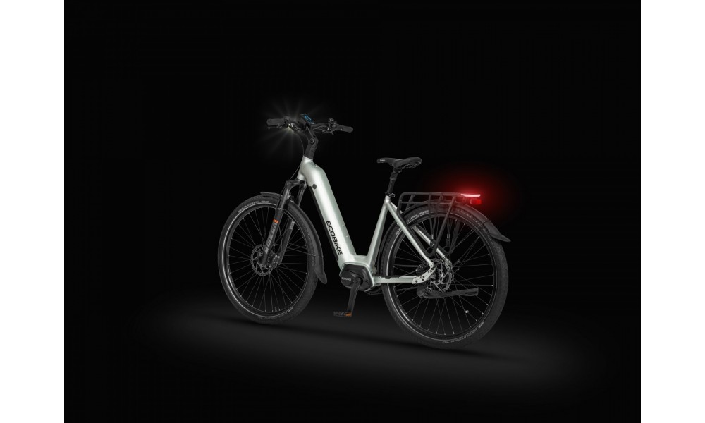 Rower miejski elektryczny Ecobike LX400 Arctic Silver - srebrny