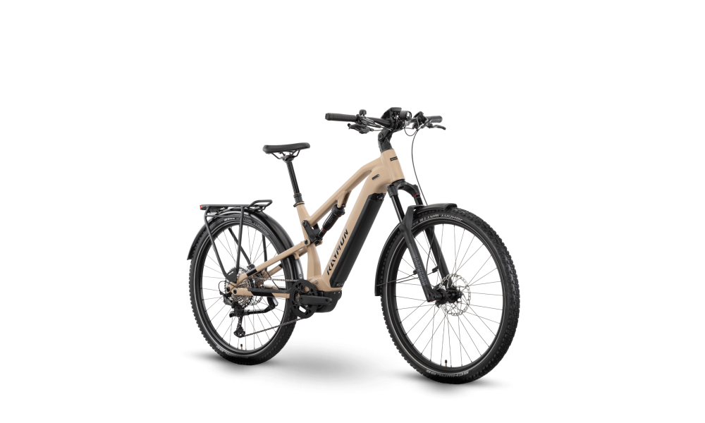 Rower trekkingowy elektryczny R-Raymon Crossray Ultra - beżowy