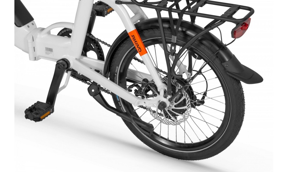 Rower miejski elektryczny Ecobike Rhino Arctic White - biały
