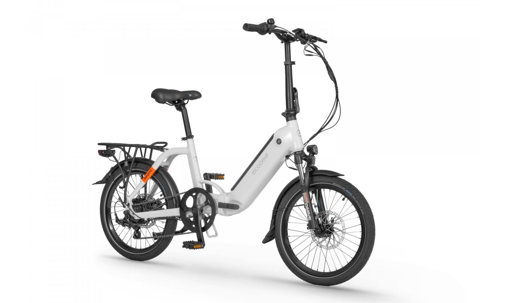 Rower miejski elektryczny Ecobike Rhino Arctic White - biały