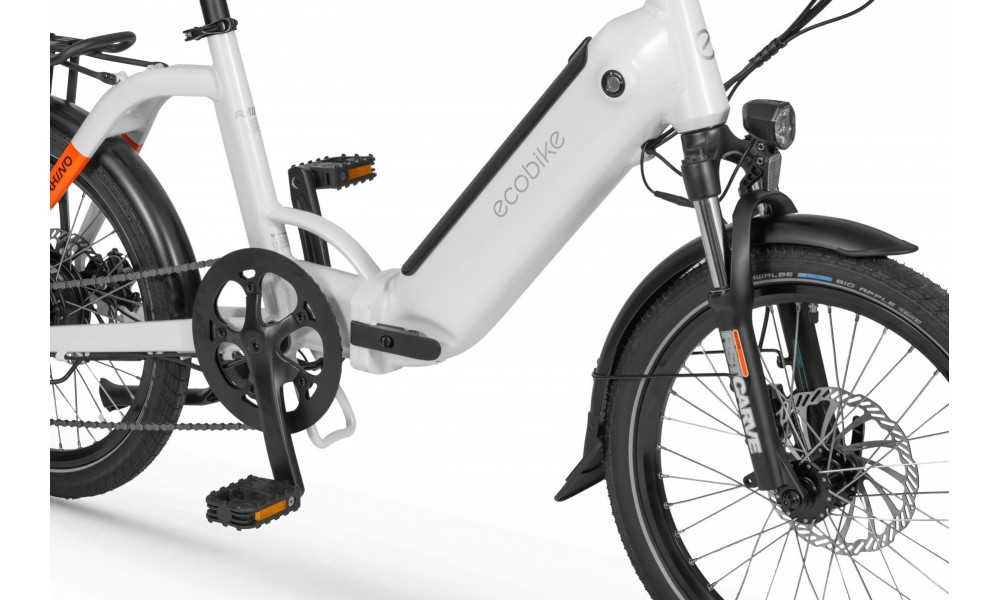 Rower miejski elektryczny Ecobike Rhino Arctic White - biały