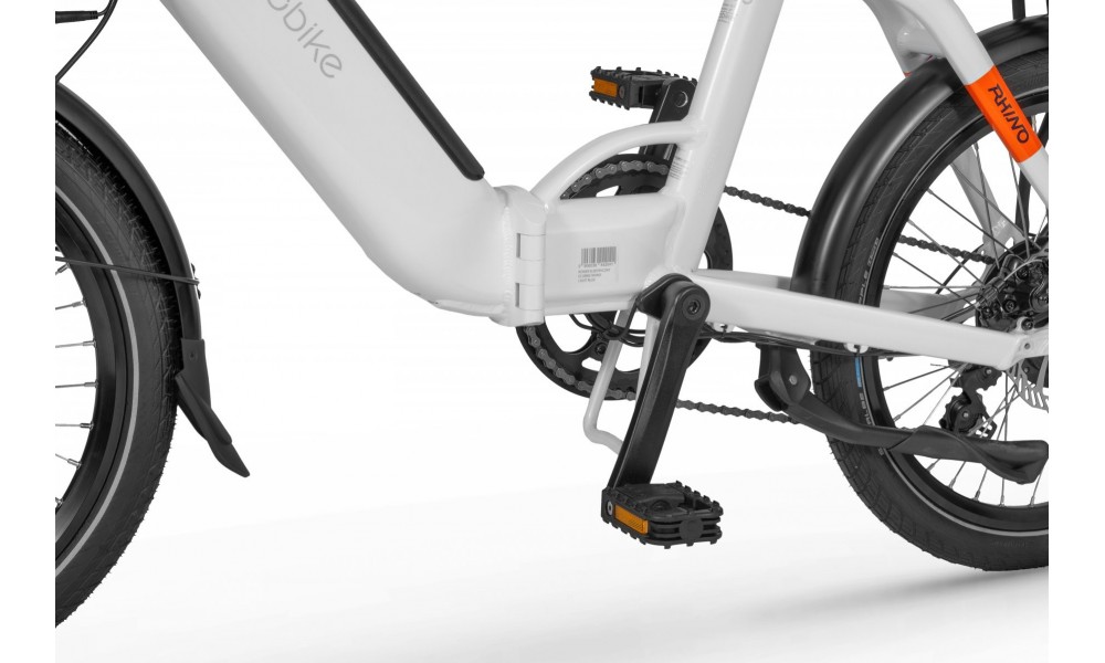 Rower miejski elektryczny Ecobike Rhino Arctic White - biały
