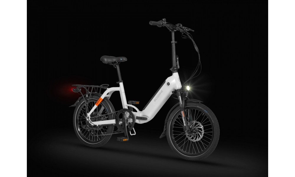 Rower miejski elektryczny Ecobike Rhino Arctic White - biały