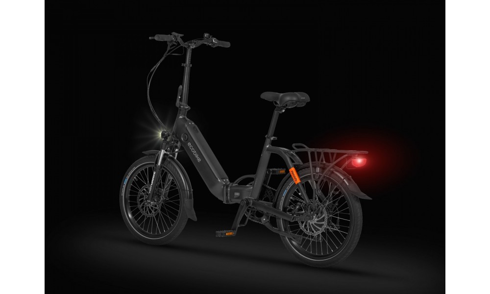 Rower miejski elektryczny Ecobike Rhino Black - czarny