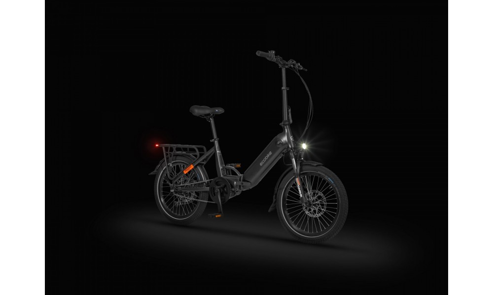 Rower miejski elektryczny Ecobike Rhino Cruise Black - czarny