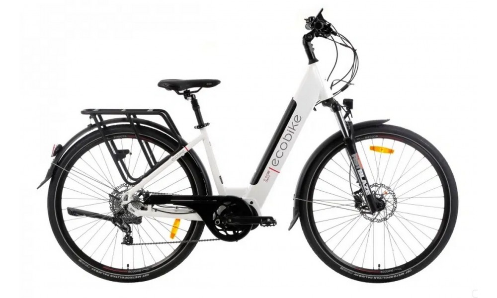 Rower trekkingowy elektryczny Ecobike LX300 SRAM - biały