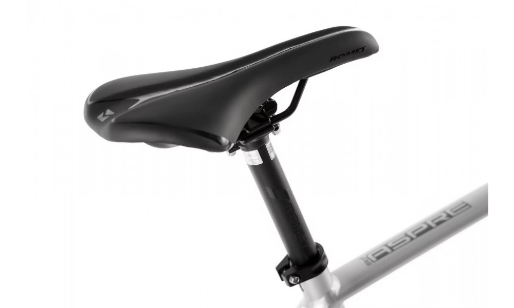 Rower gravel Romet Aspre 1 2024 - srebrno-czerwony