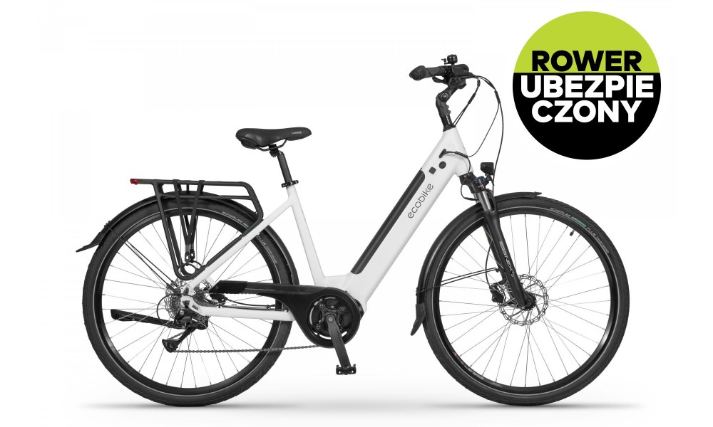 Rower trekkingowy elektryczny Ecobike LX100 White - biały