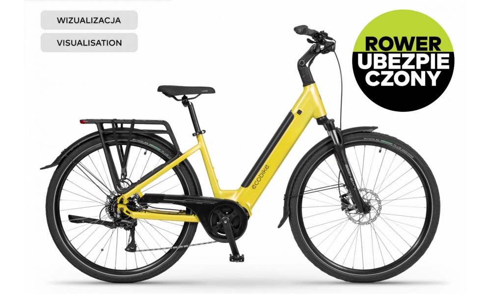 Rower trekkingowy elektryczny Ecobike LX100 Lime - limonkowy